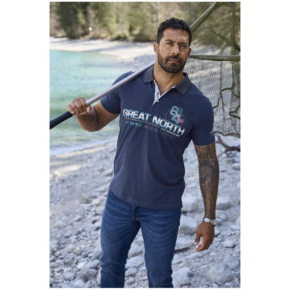 Jan Vanderstorm Poloshirt GIZUR royal blau Verkauf