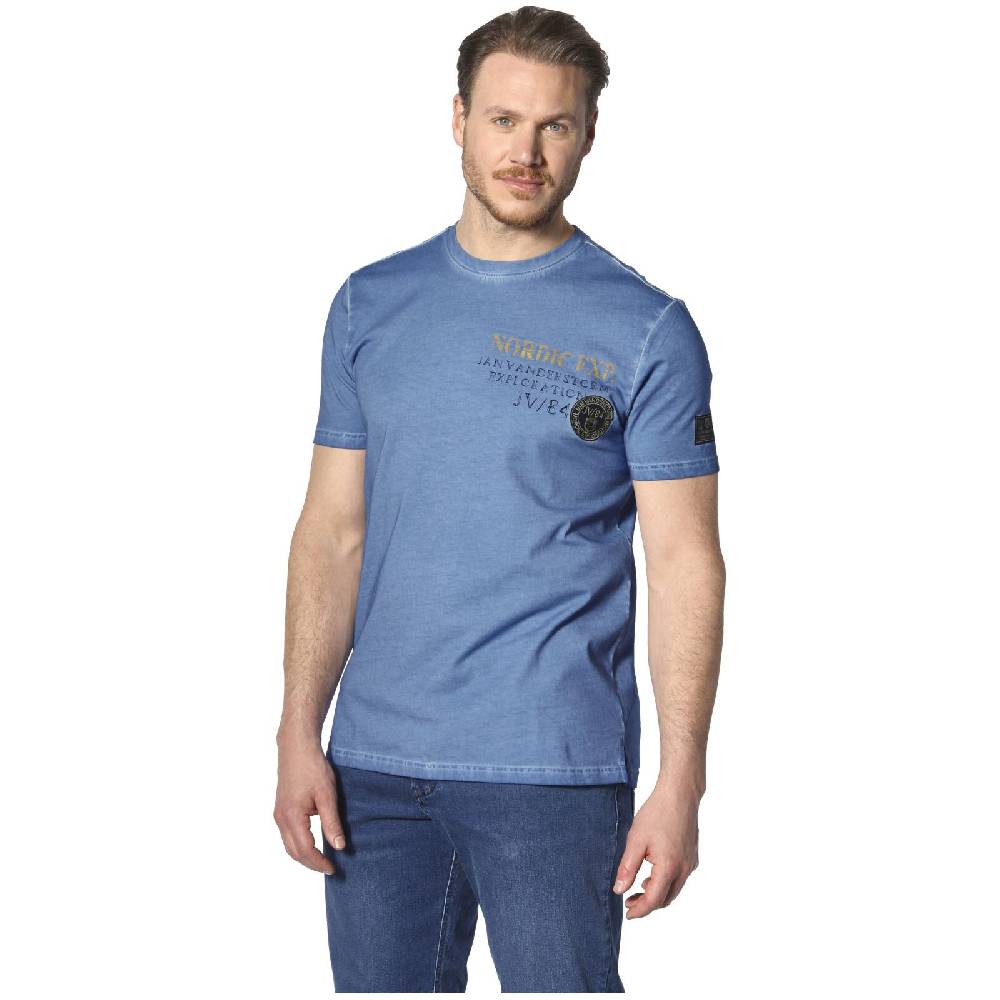 Jan Vanderstorm T-Shirt ANDJORN blau Schlussverkauf