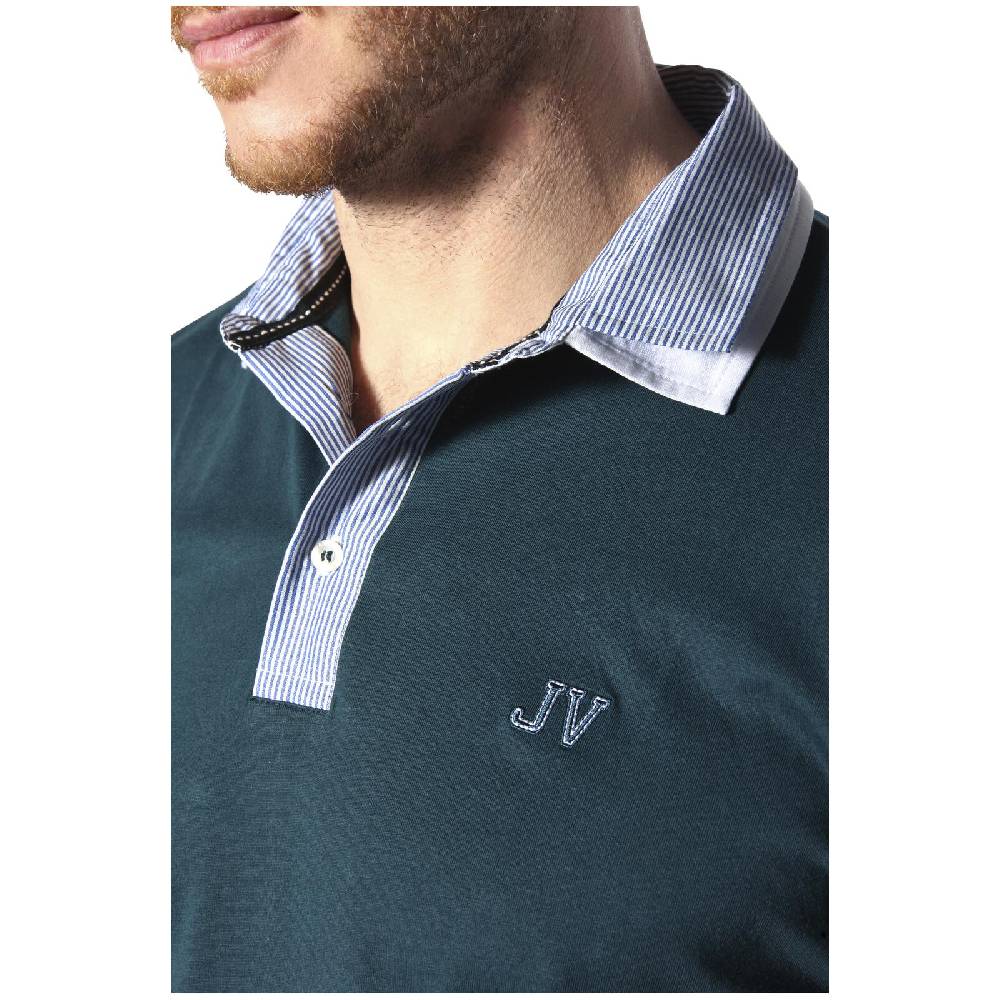 Jan Vanderstorm Poloshirt DANHY petrol Fabrikverkauf