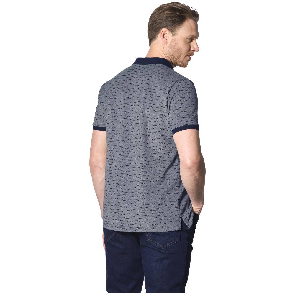 Jan Vanderstorm Poloshirt HALVESEN blau gemustert Meist gekauft