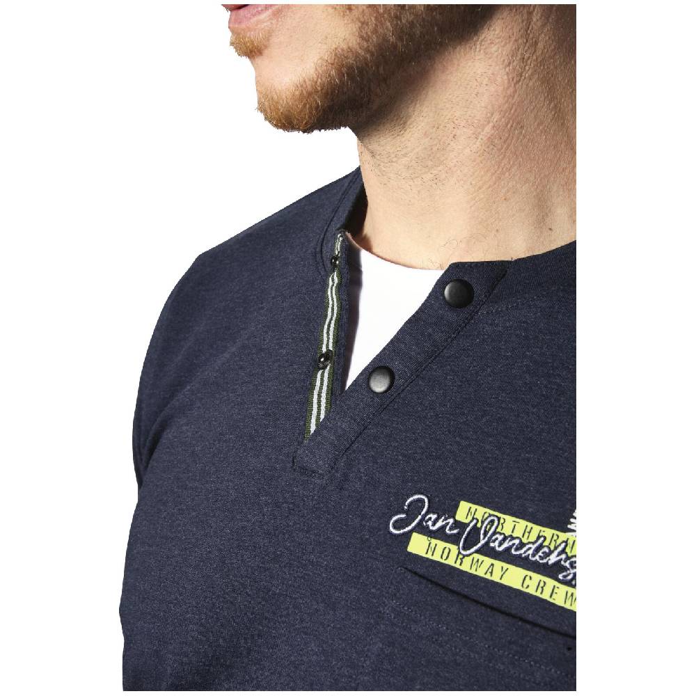 Jan Vanderstorm T-Shirt PERNARVIK dunkelblau Outlet