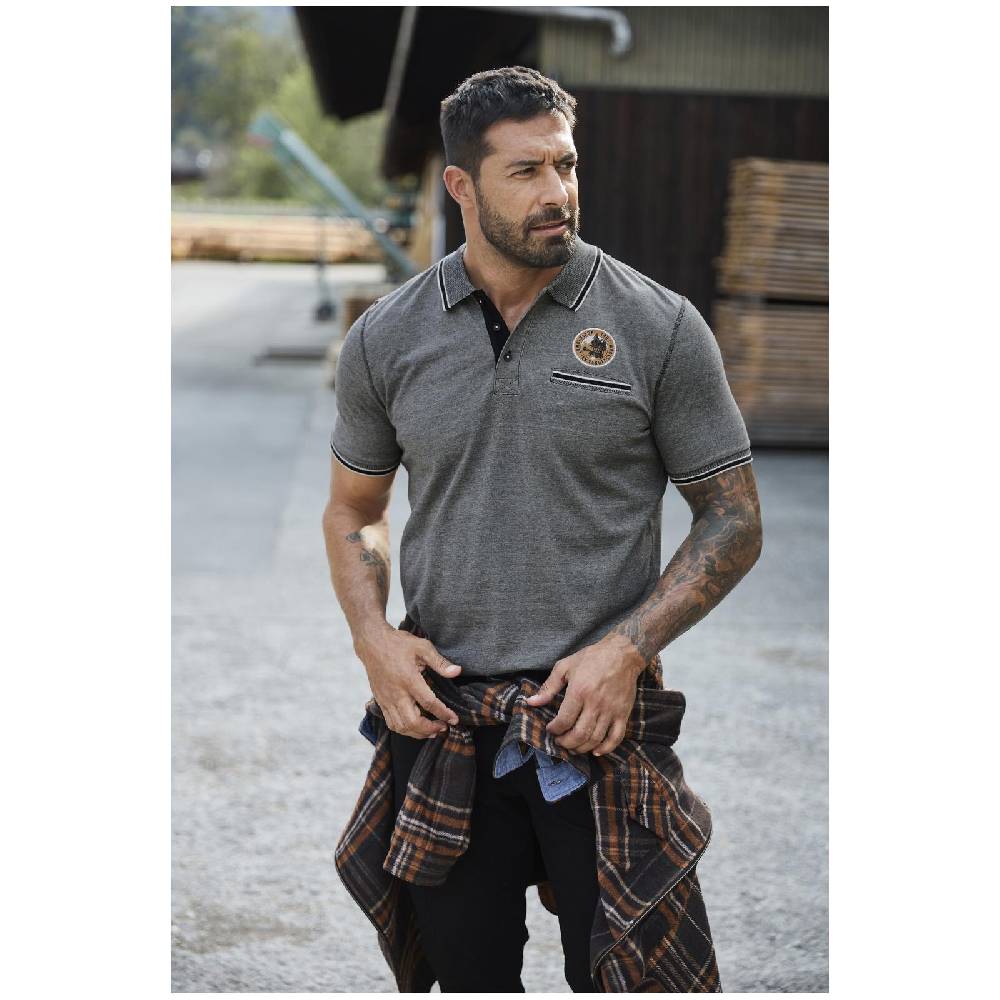 Jan Vanderstorm Poloshirt RIGHER schwarz melange Angebote