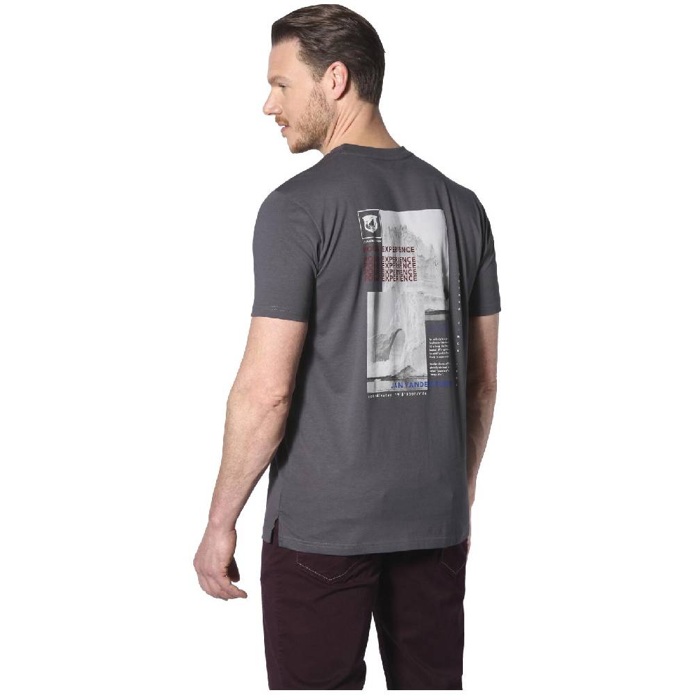 Jan Vanderstorm T-Shirt BERNWALD dunkelgrau Schlussverkauf