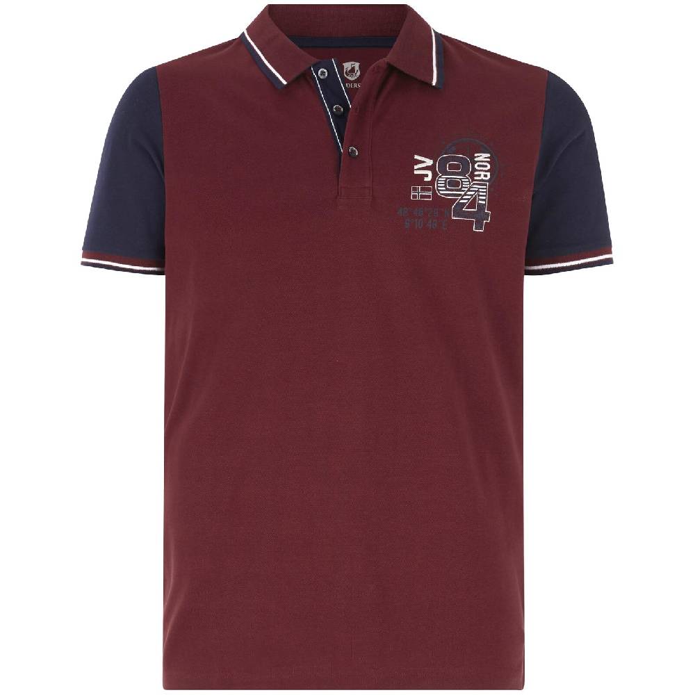 Jan Vanderstorm Poloshirt OLEJORN dunkelrot