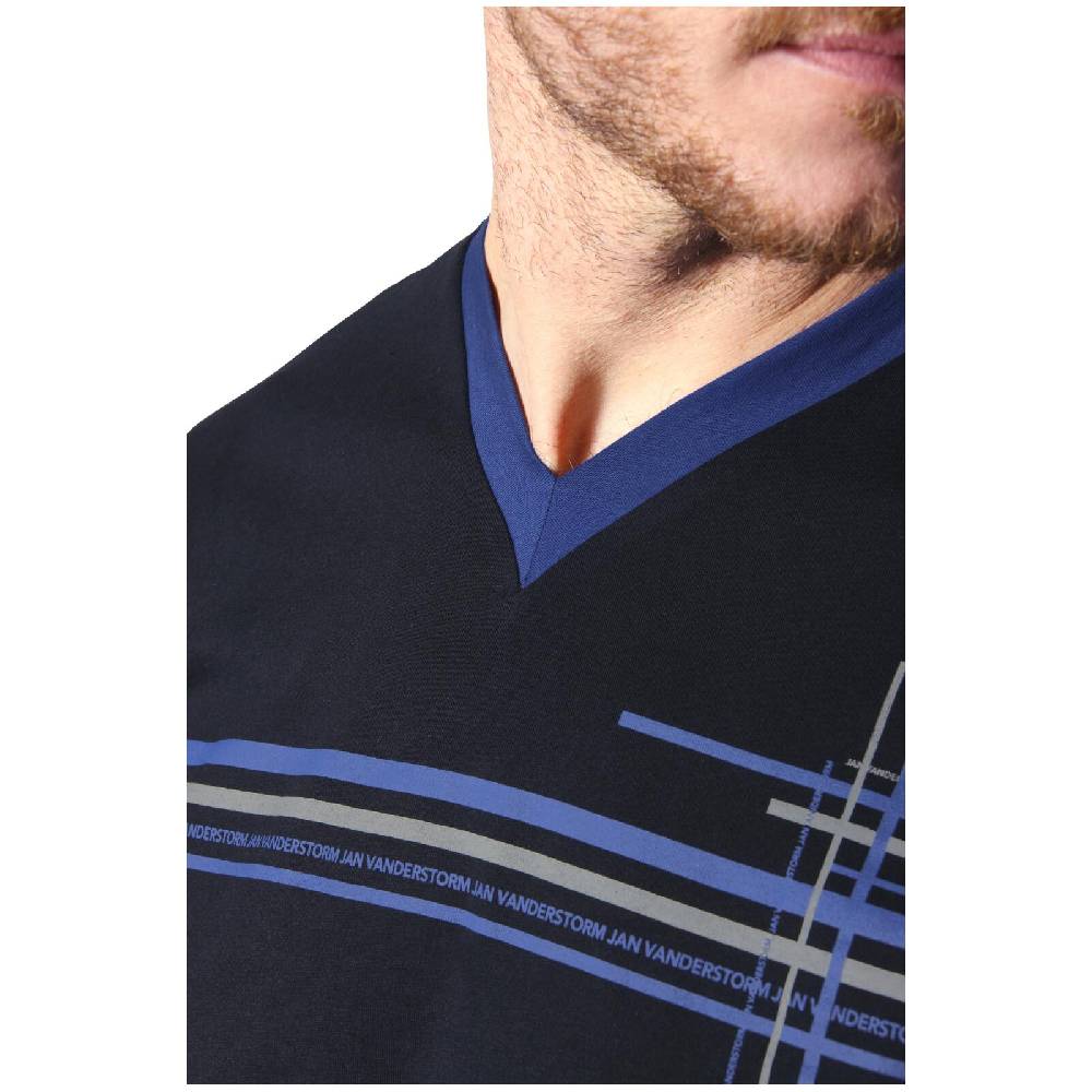 Jan Vanderstorm Doppelpack Nachthemd ALOF blau im Angebot