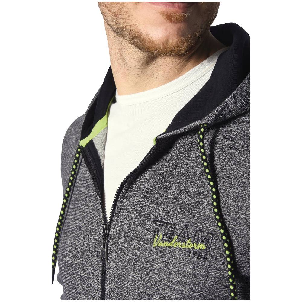 Jan Vanderstorm Sweatjacke RUMOLT schwarz melange Blitzverkäufe