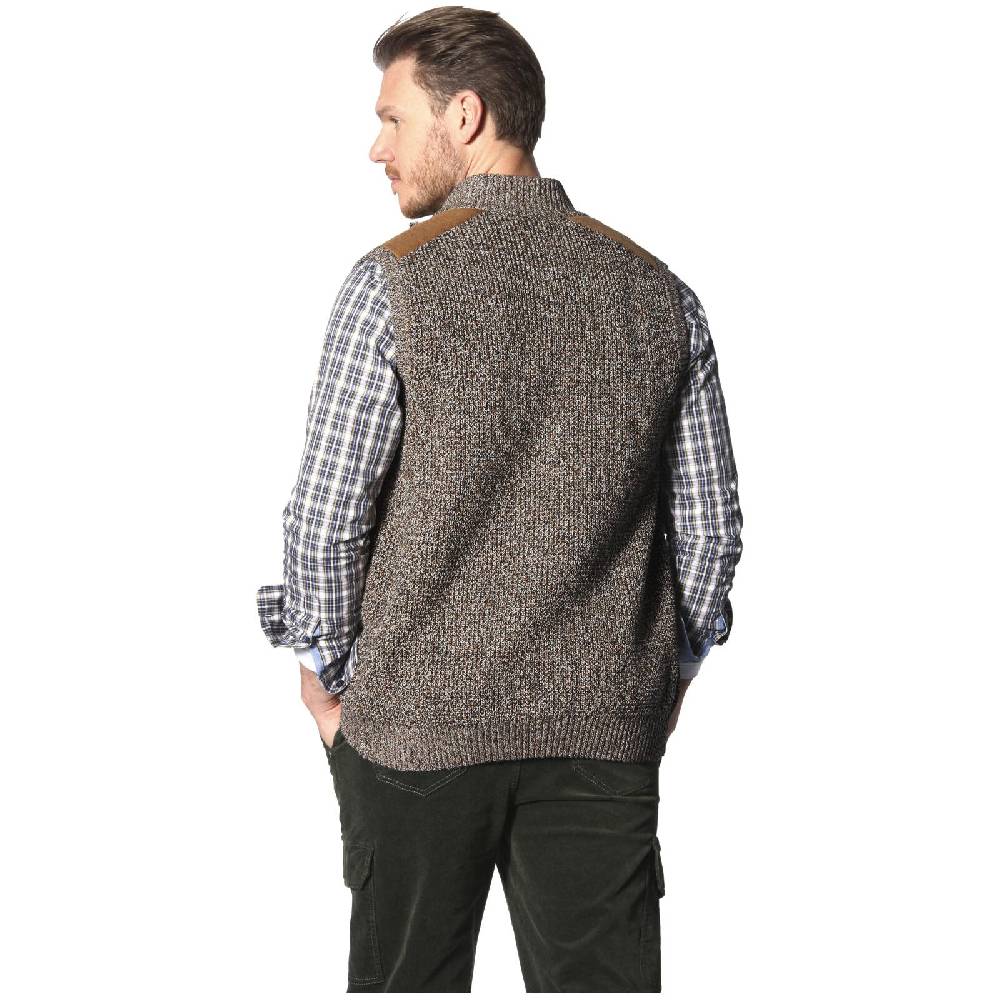 Jan Vanderstorm Strickweste GUNDVAST braun melange im Angebot