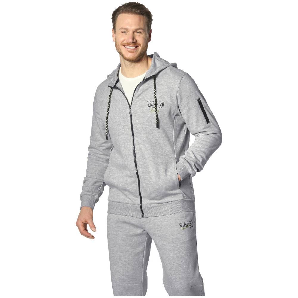 Jan Vanderstorm Sweatjacke ODGRIM silbergrau melange Schlussverkauf