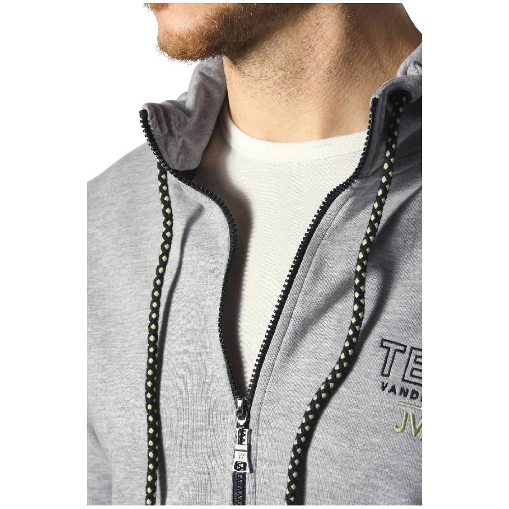 Jan Vanderstorm Sweatjacke ODGRIM silbergrau melange Schlussverkauf