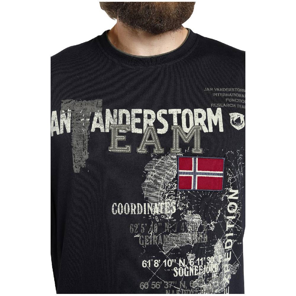 Jan Vanderstorm T-Shirt SÖLVE dunkelblau Meist gekauft