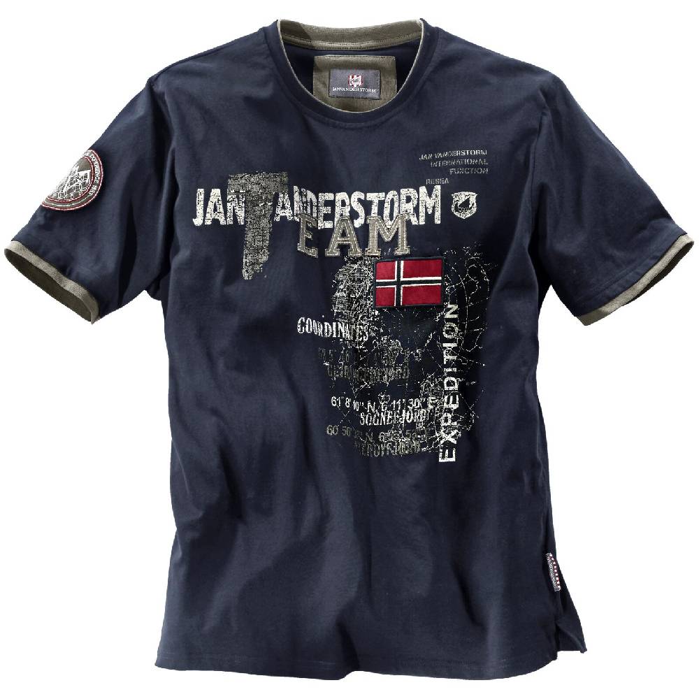 Jan Vanderstorm T-Shirt SÖLVE dunkelblau Meist gekauft