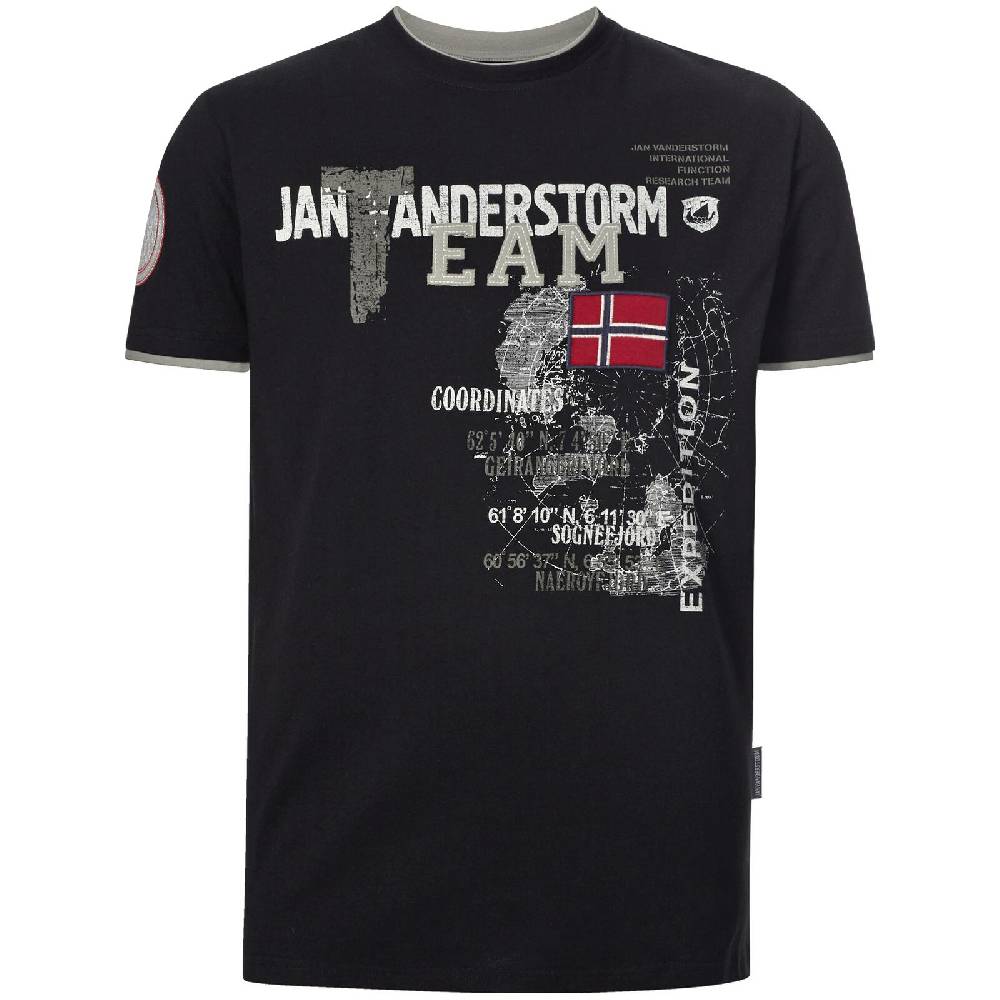 Jan Vanderstorm T-Shirt SÖLVE schwarz