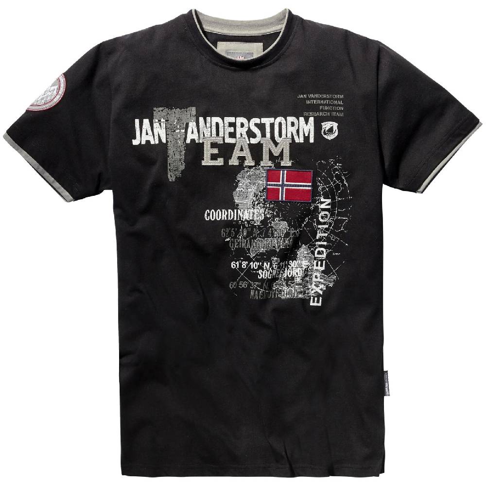 Jan Vanderstorm T-Shirt SÖLVE schwarz Günstiger Verkauf
