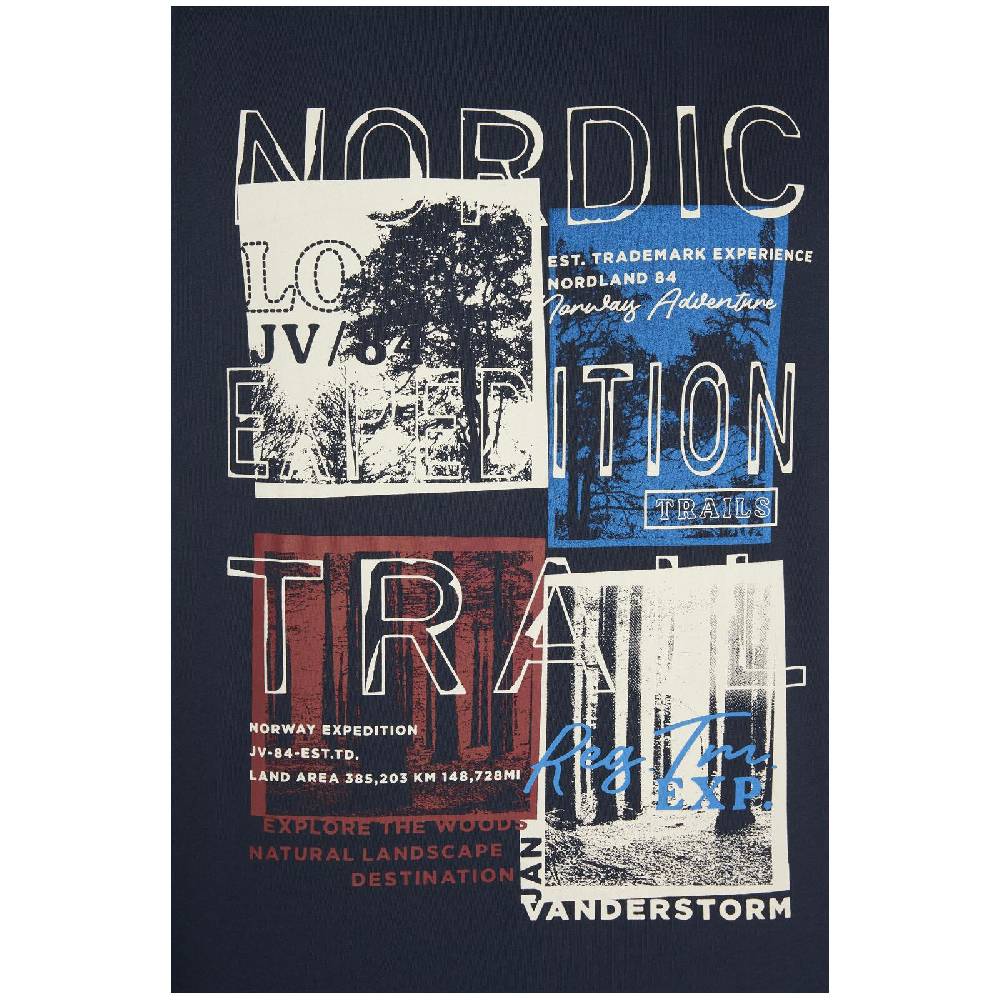 Jan Vanderstorm T-Shirt TANDRUP dunkelblau Auslauf