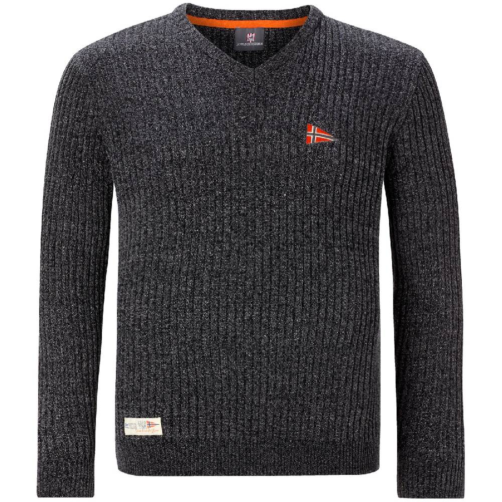 Jan Vanderstorm Pullover mit Mütze RONAI dunkelgrau melange Auslauf
