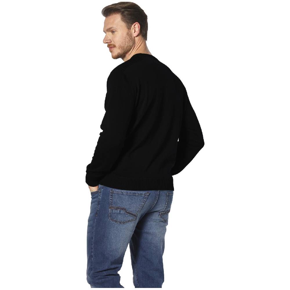 Jan Vanderstorm Pullover ANDGAR schwarz Fabrikverkauf