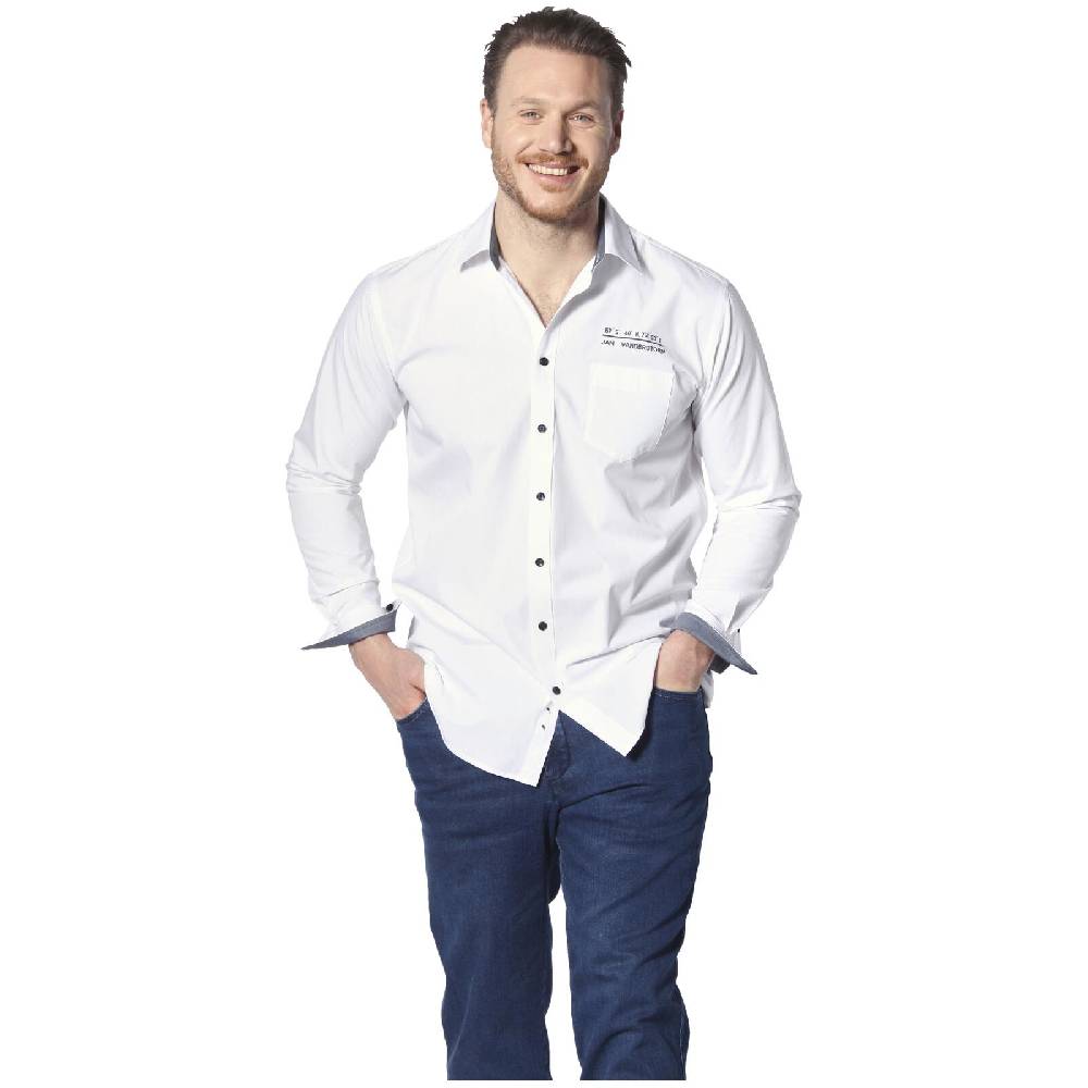 Jan Vanderstorm Doppelpack Hemd ULFE dunkelblau weiß Outlet