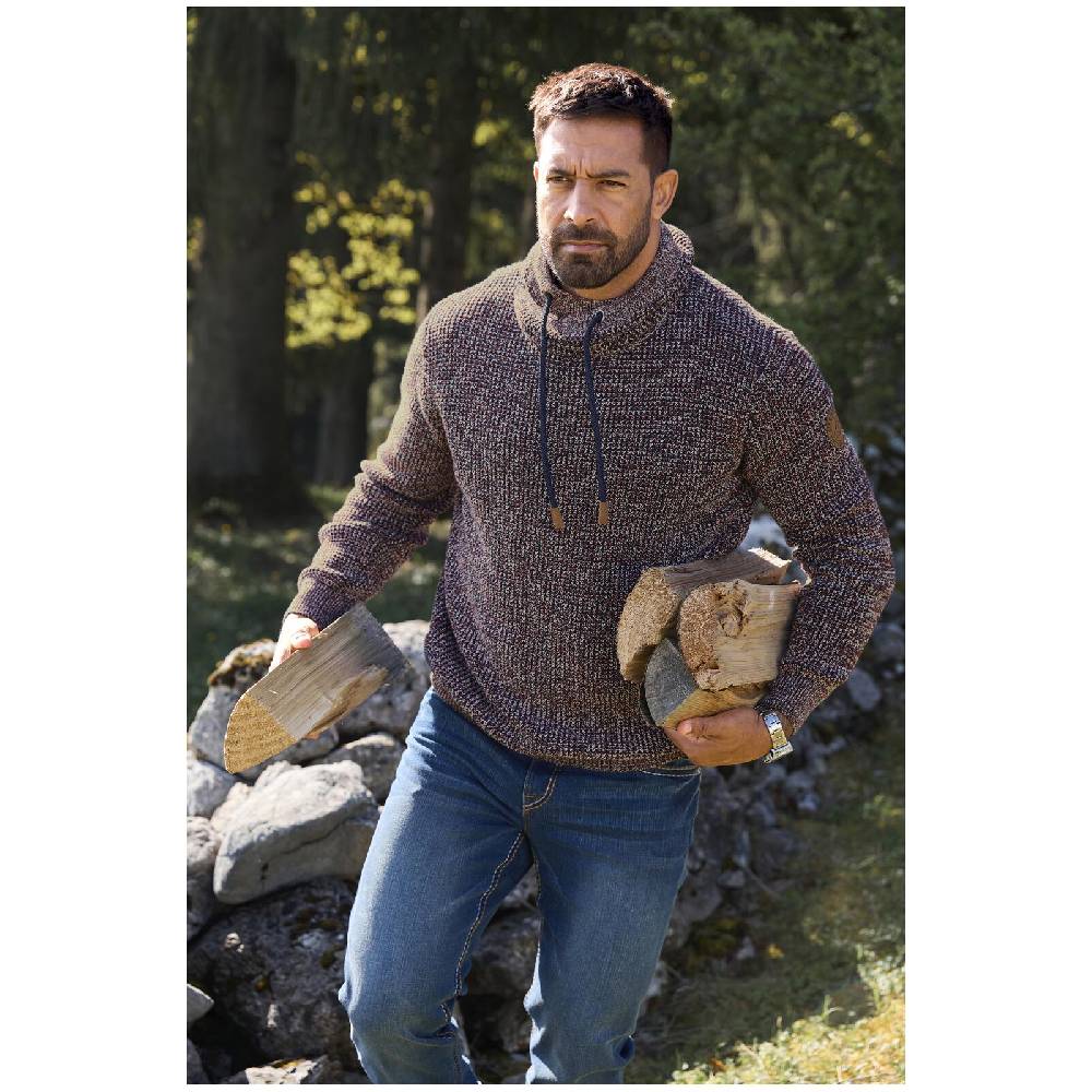 Jan Vanderstorm Pullover LARNO dunkelrot melange Auslauf