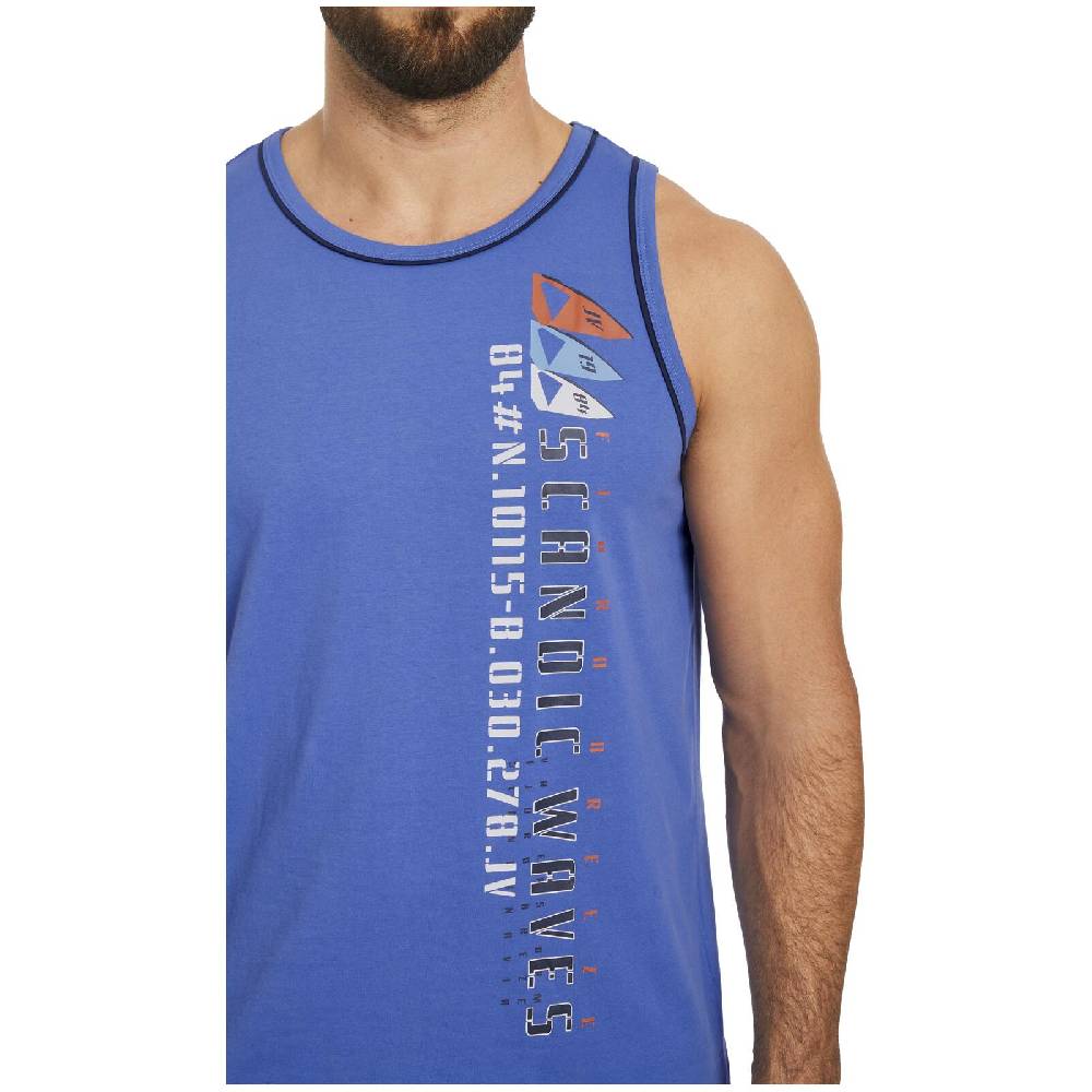 Jan Vanderstorm Doppelpack Tanktop TIDEMAN wollweiß blau Günstiger Verkauf