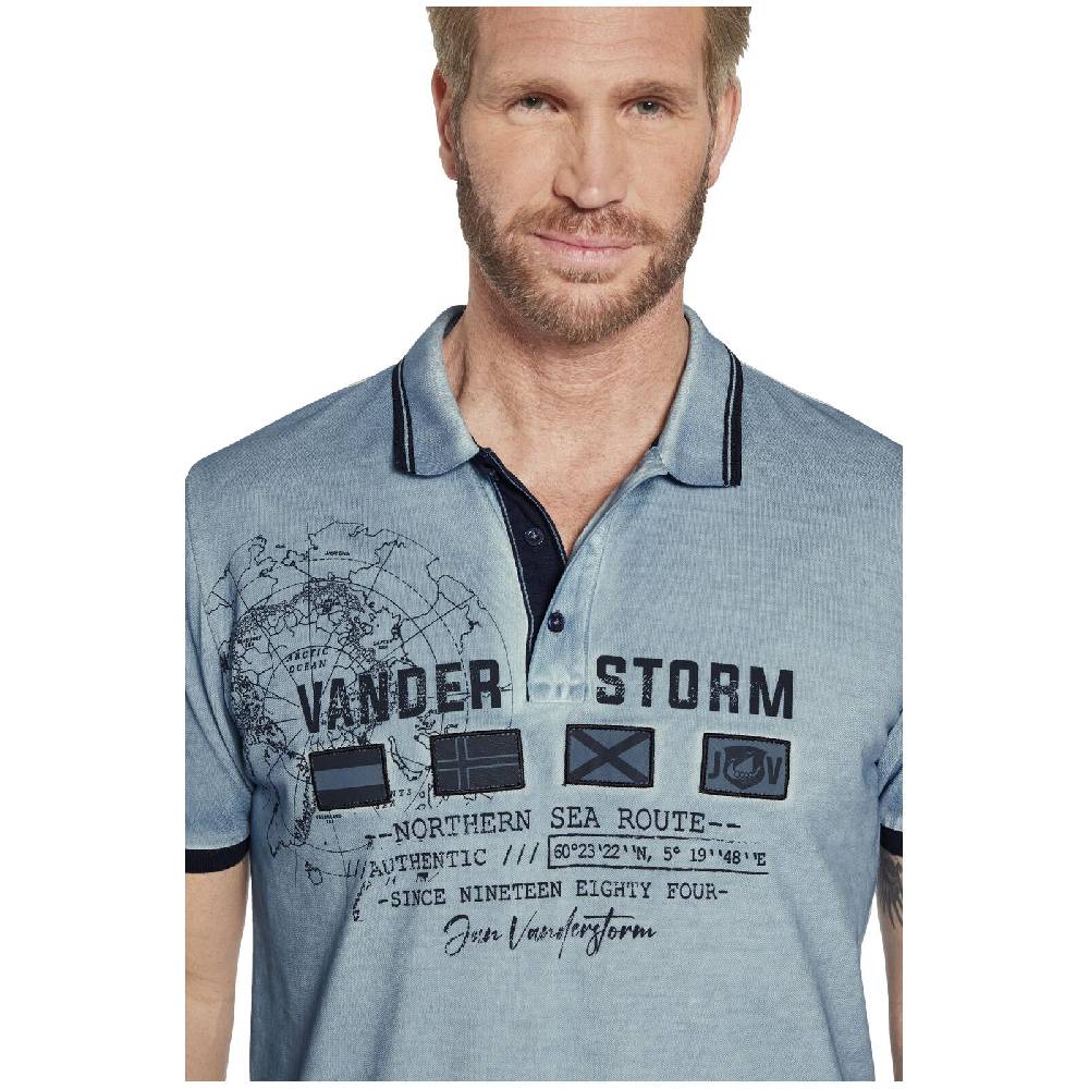 Jan Vanderstorm Poloshirt ANTHONIS hellblau Meist gekauft