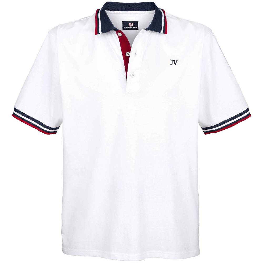Jan Vanderstorm Doppelpack Poloshirt JOHAN weiß dunkelblau Auslauf