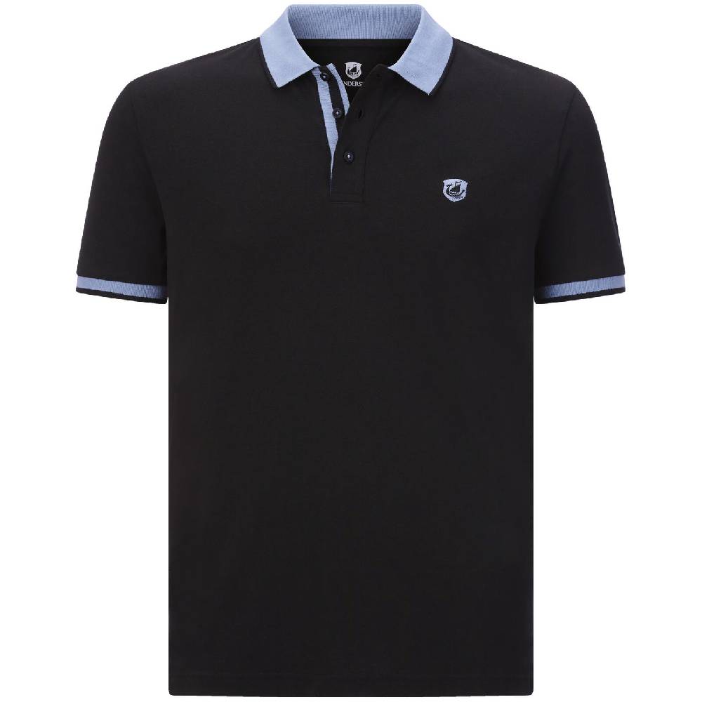 Jan Vanderstorm Poloshirt LAVRANS schwarz hellblau
