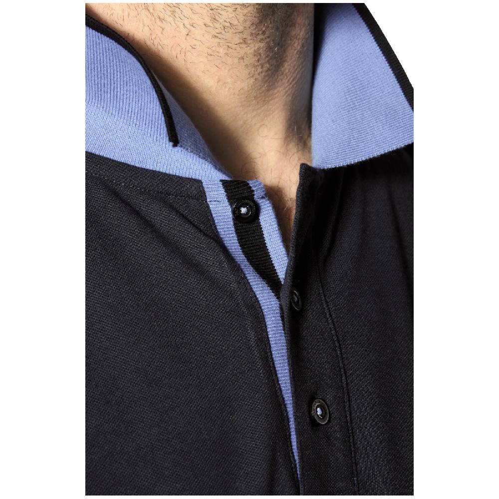 Jan Vanderstorm Poloshirt LAVRANS schwarz hellblau Hotsell