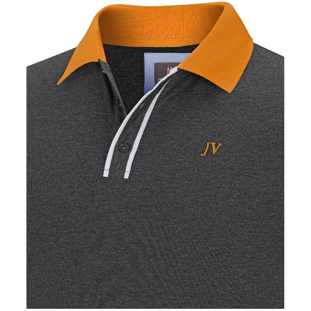 Jan Vanderstorm Poloshirt ISFRIED dunkelgrau melange Günstiger Verkauf