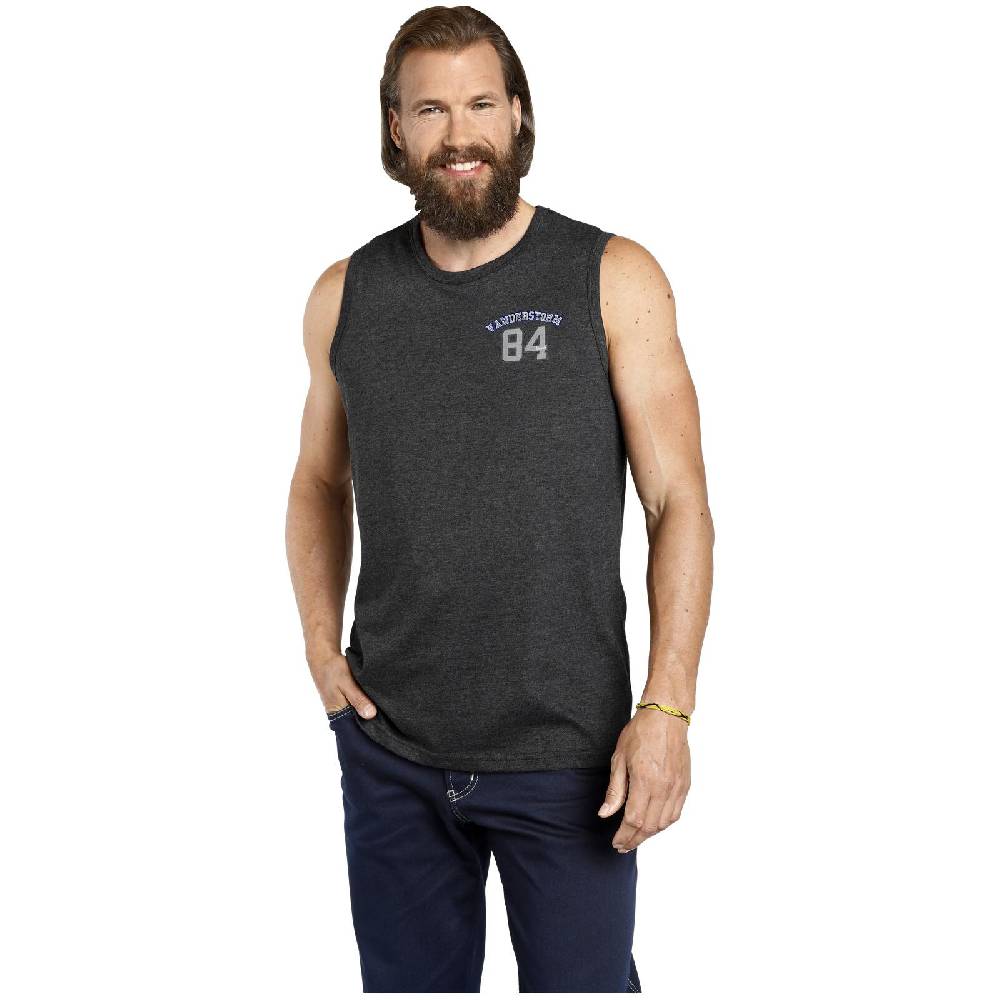 Jan Vanderstorm Doppelpack Tanktop PORO blau grau Fabrikverkauf