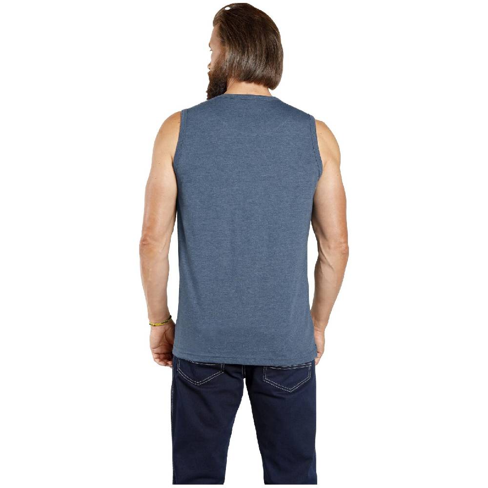 Jan Vanderstorm Doppelpack Tanktop PORO blau grau Fabrikverkauf