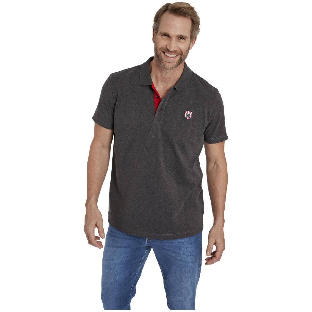 Jan Vanderstorm Poloshirt NISSE dunkelgrau melange Meist gekauft
