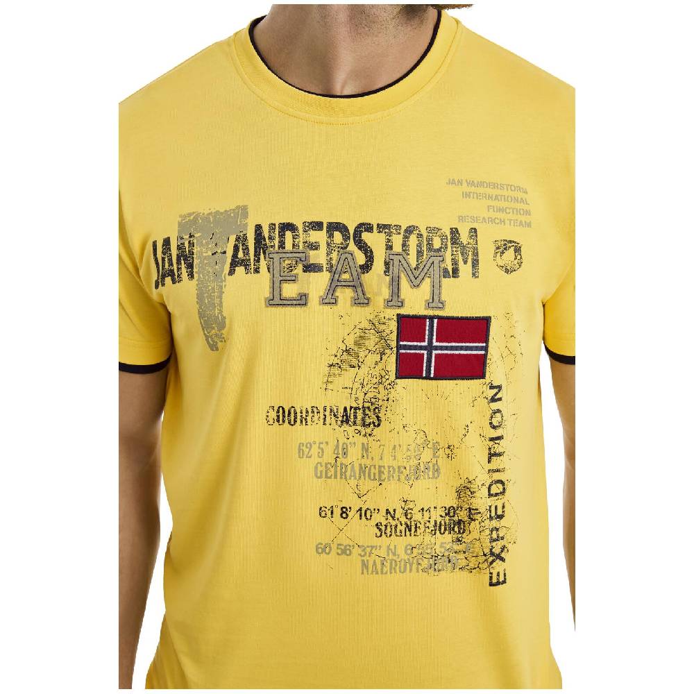 Jan Vanderstorm T-Shirt SÖLVE gelb Verkauf