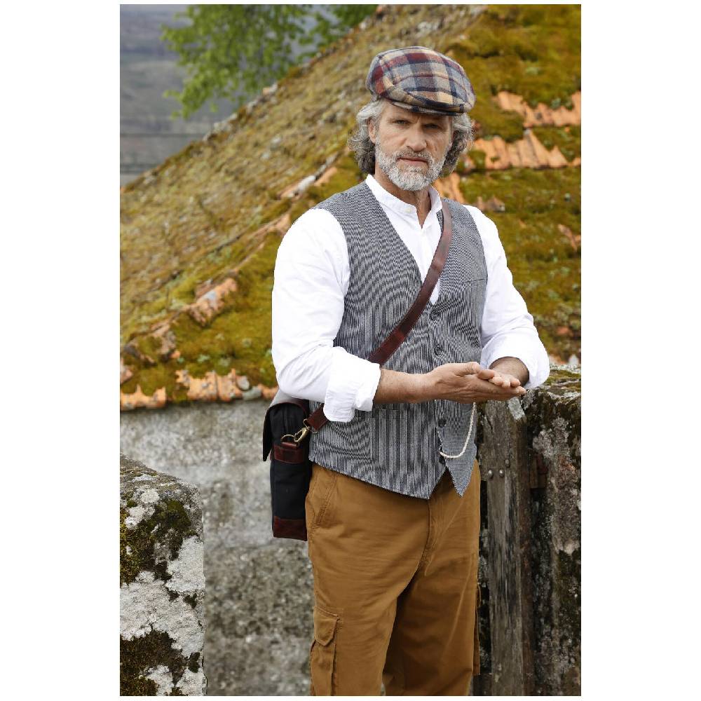 Jan Vanderstorm Weste TORVIND blau gestreift im Angebot