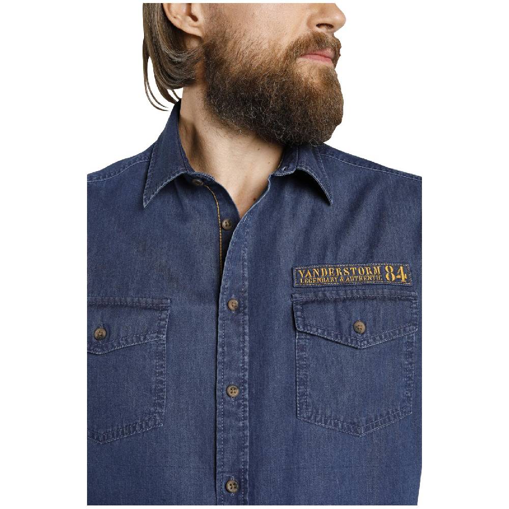 Jan Vanderstorm Jeanshemd JOAR blau Günstiger Verkauf