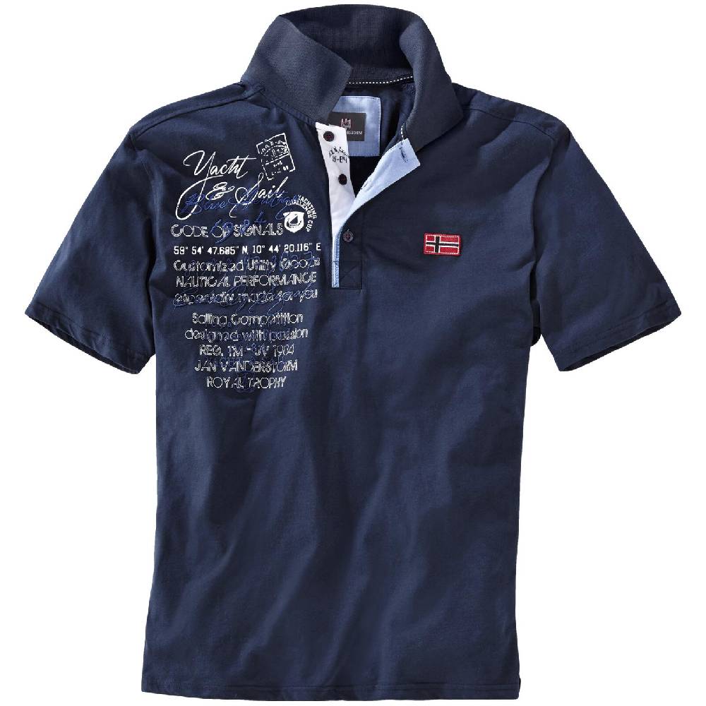 Jan Vanderstorm Poloshirt JANO dunkelblau Outlet