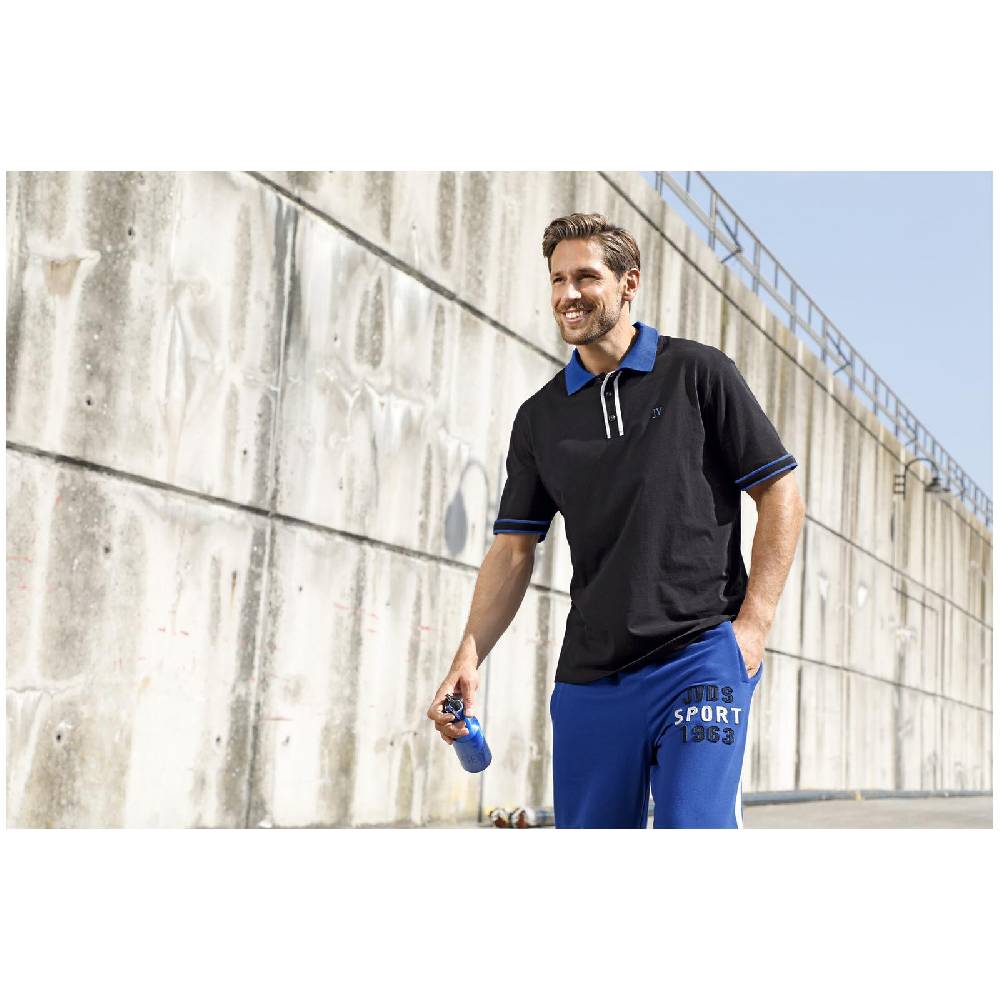 Jan Vanderstorm Poloshirt ISFRIED schwarz Schlussverkauf