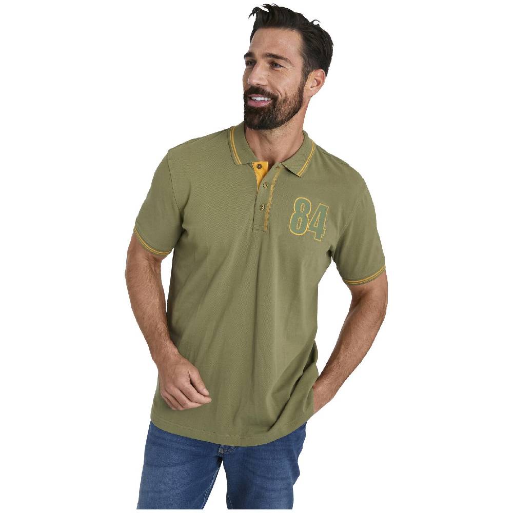 Jan Vanderstorm Doppelpack Poloshirt BERAU wollweiß khaki Meist gekauft