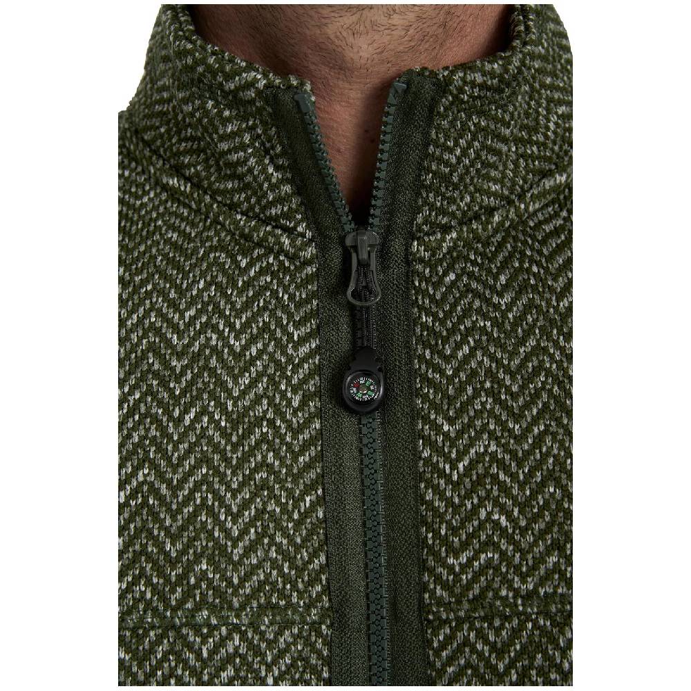 Jan Vanderstorm Strickfleecejacke KOLMUND oliv Zeitbegrenzte Promotion