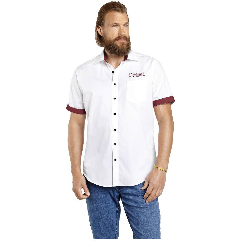 Jan Vanderstorm Doppelpack Hemd EVIN weiß rot Outlet