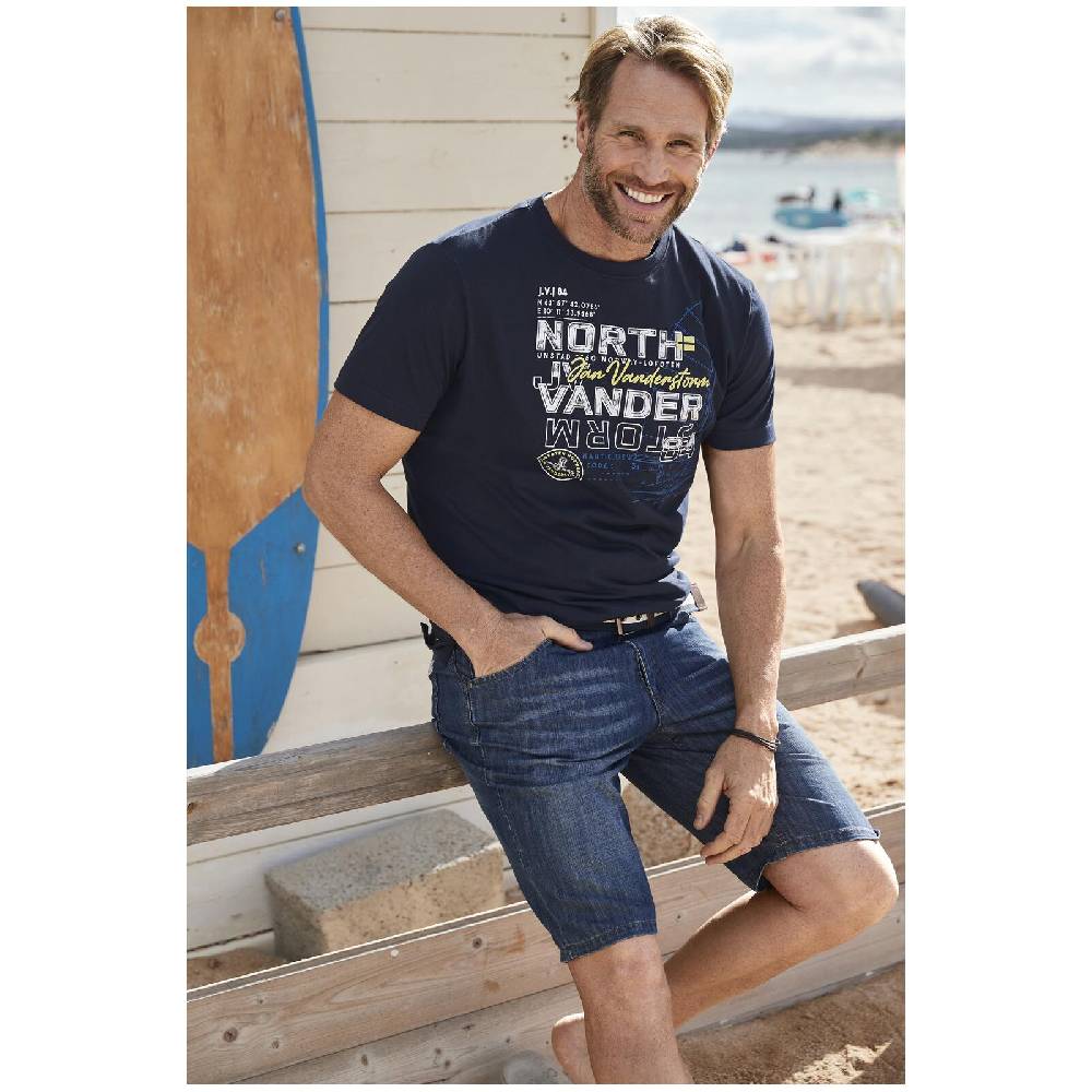 Jan Vanderstorm T-Shirt FRIMANN dunkelblau Kostenloser Versand international
