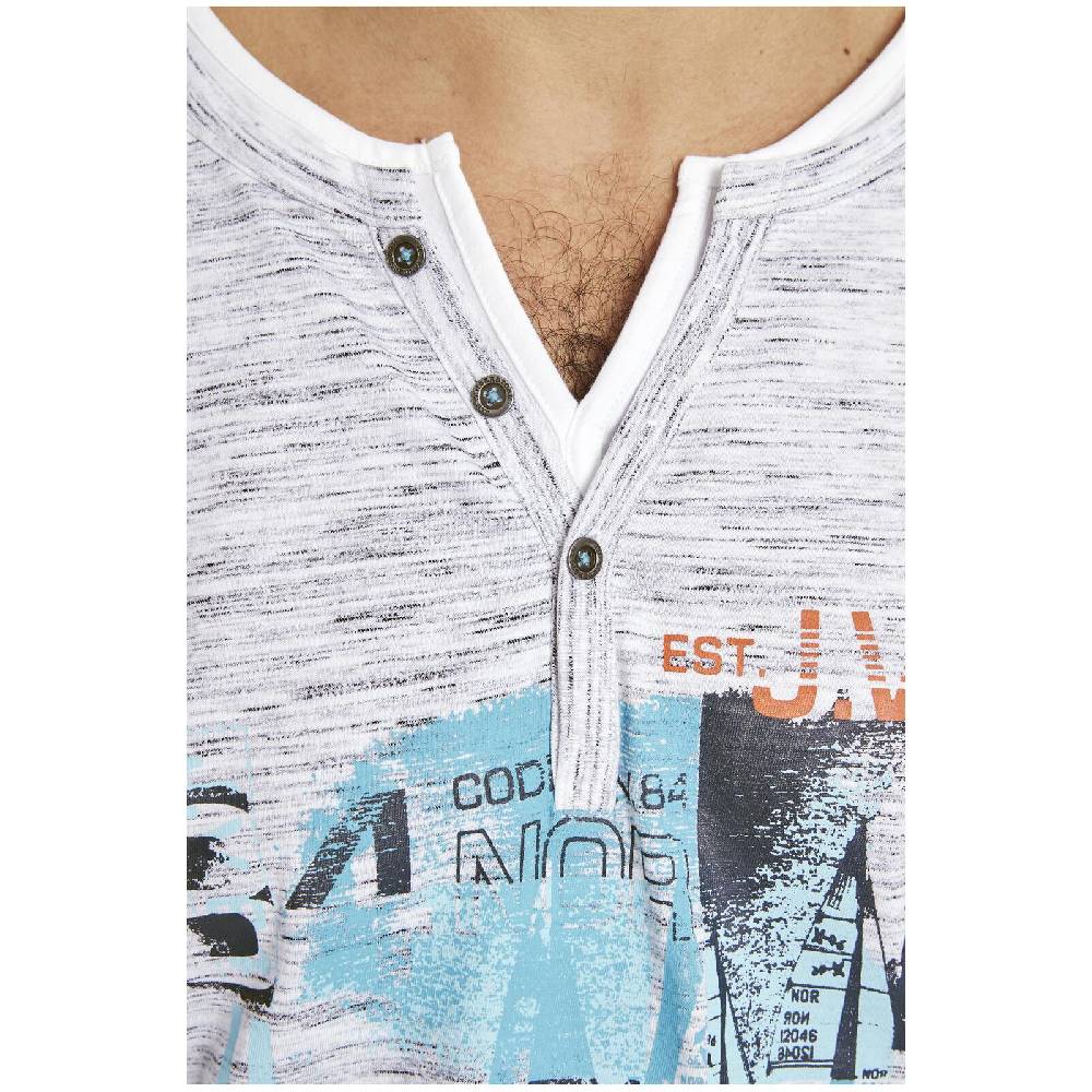 Jan Vanderstorm T-Shirt BALTFRIED hellgrau melange Fabrikverkauf