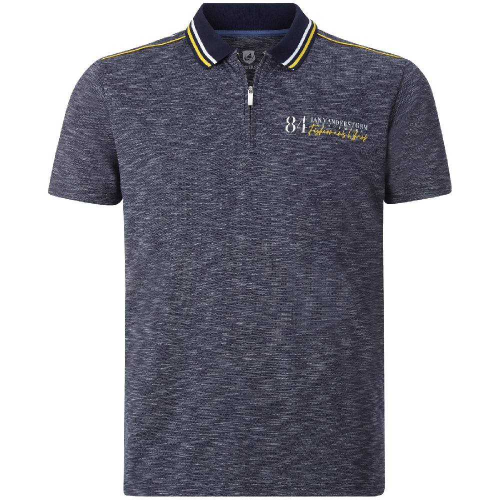 Jan Vanderstorm Poloshirt IBENHARD dunkelblau melange