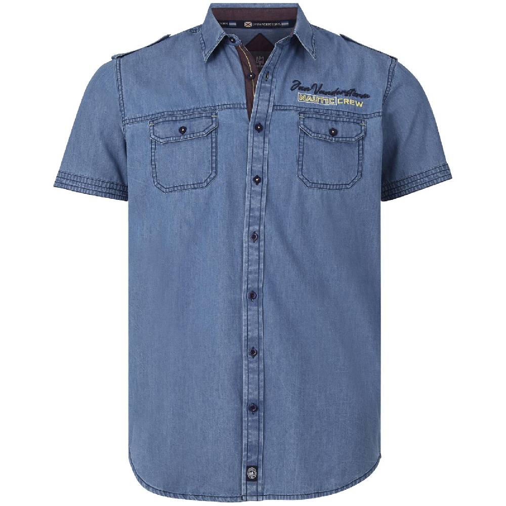 Jan Vanderstorm Jeanshemd LORENSIUS blau