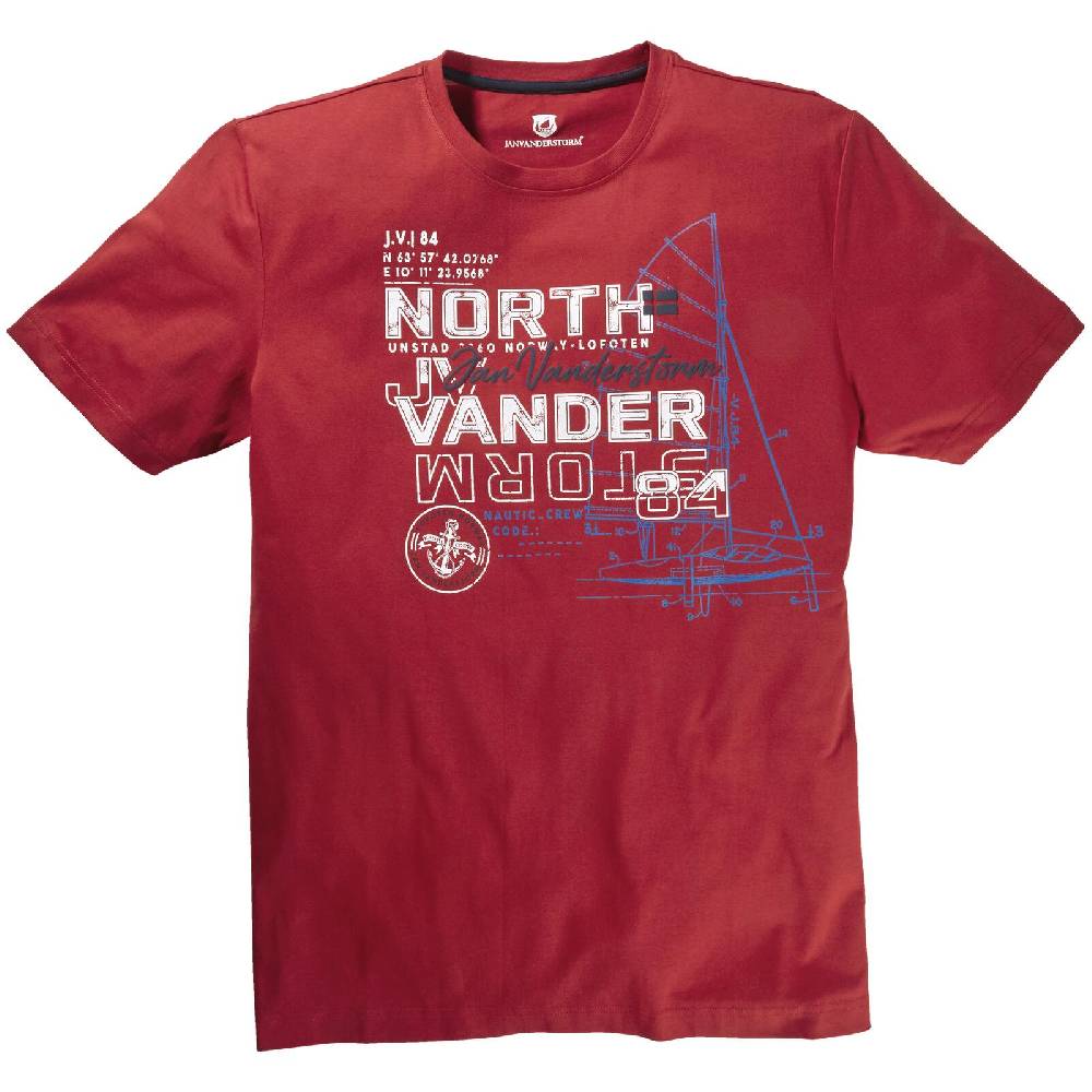 Jan Vanderstorm T-Shirt FRIMANN rot Online Outlet