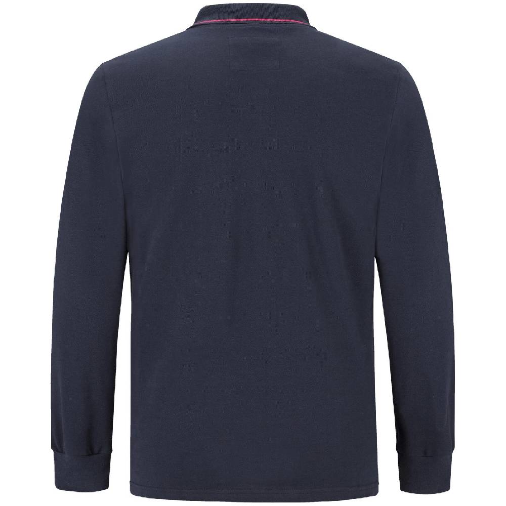 Jan Vanderstorm Langarm-Poloshirt ELLIS dunkelblau im Angebot