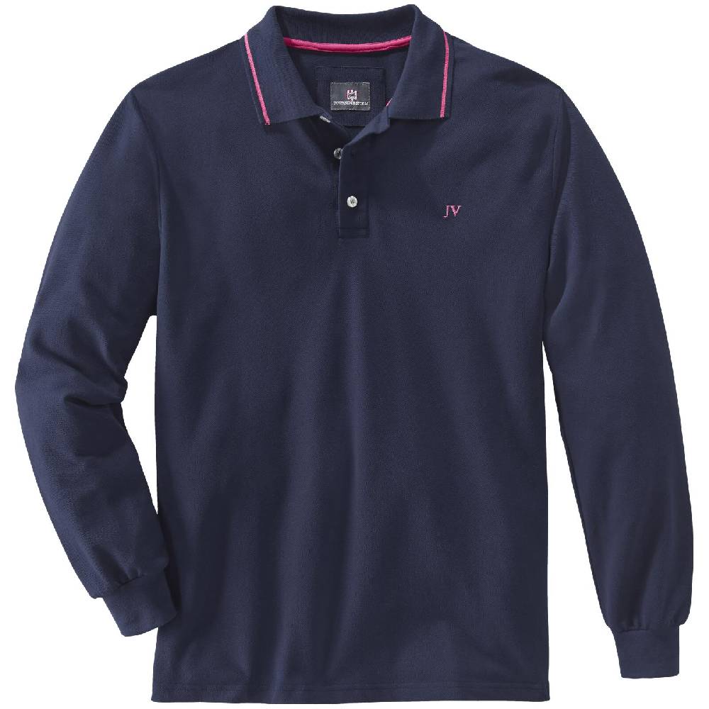 Jan Vanderstorm Langarm-Poloshirt ELLIS dunkelblau im Angebot