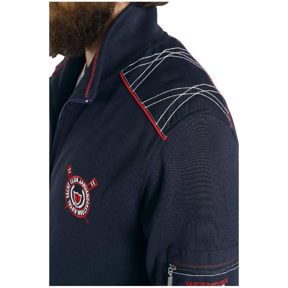 Jan Vanderstorm Sweatjacke ATLI dunkelblau Günstiger Verkauf