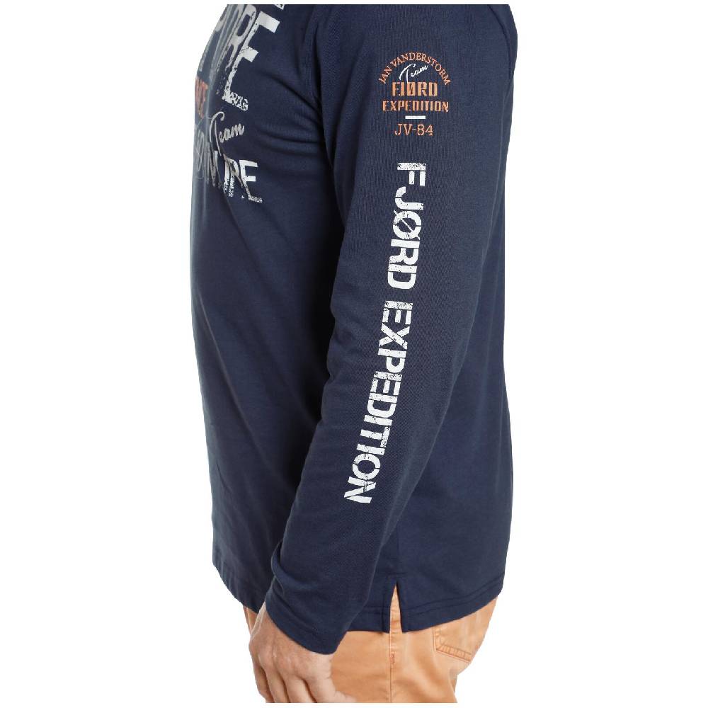 Jan Vanderstorm Langarmshirt ELION dunkelblau Online