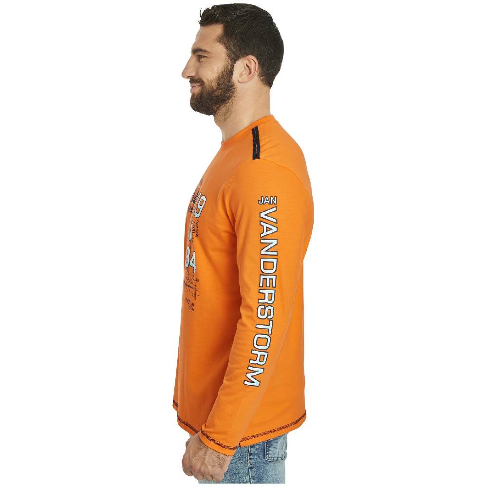 Jan Vanderstorm Langarmshirt BERTULI orange Blitzverkäufe