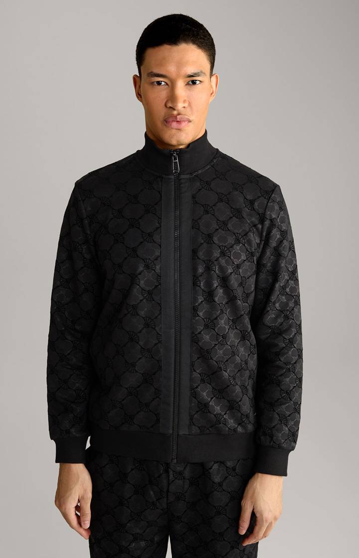 Joop Cornflower-Sweatjacke Thierry in Schwarz gemustert